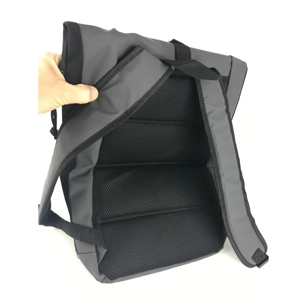 DSM Firmemich Roll Top Backpack Dark Gray Water Resistant Laptop Bag‎ NWT